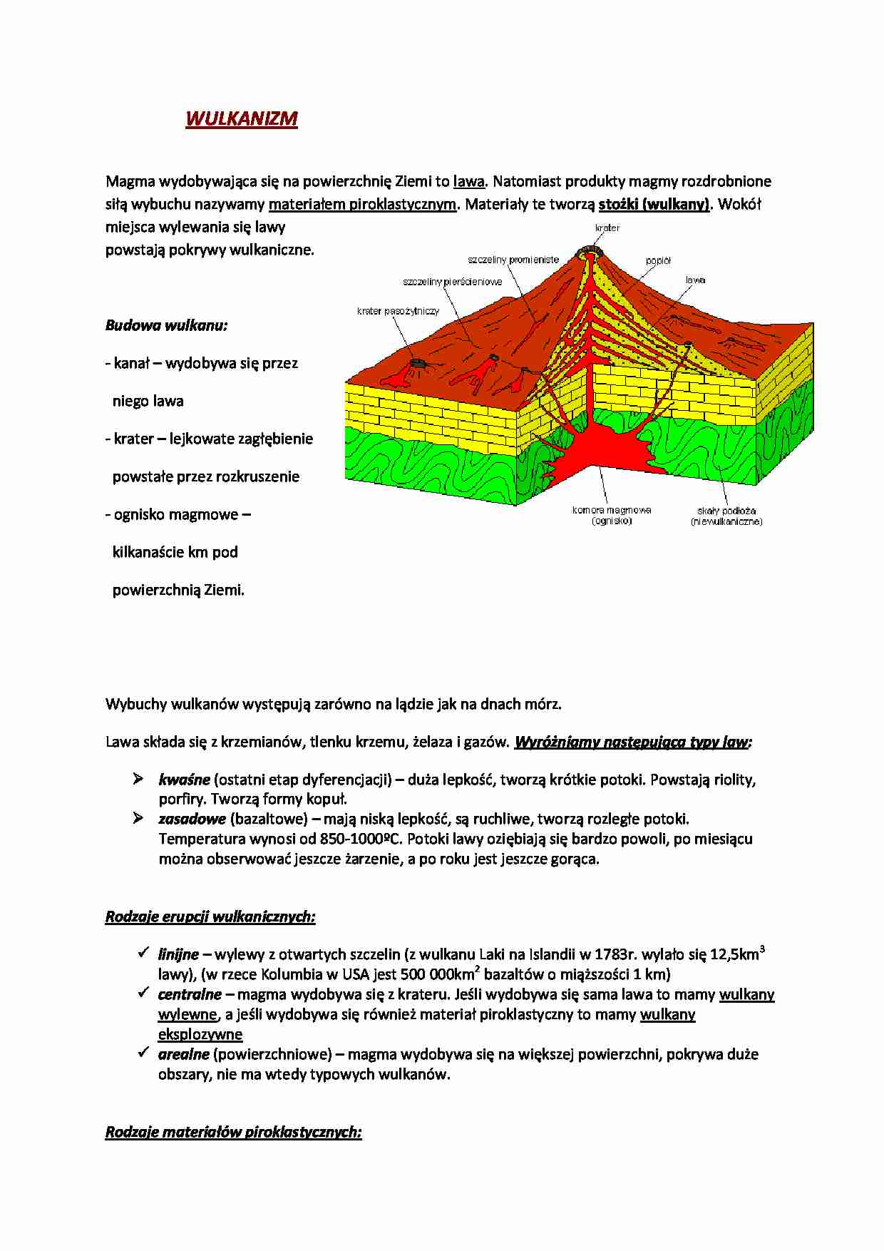 Wulkanizm - budowa i rodzaje  - strona 1