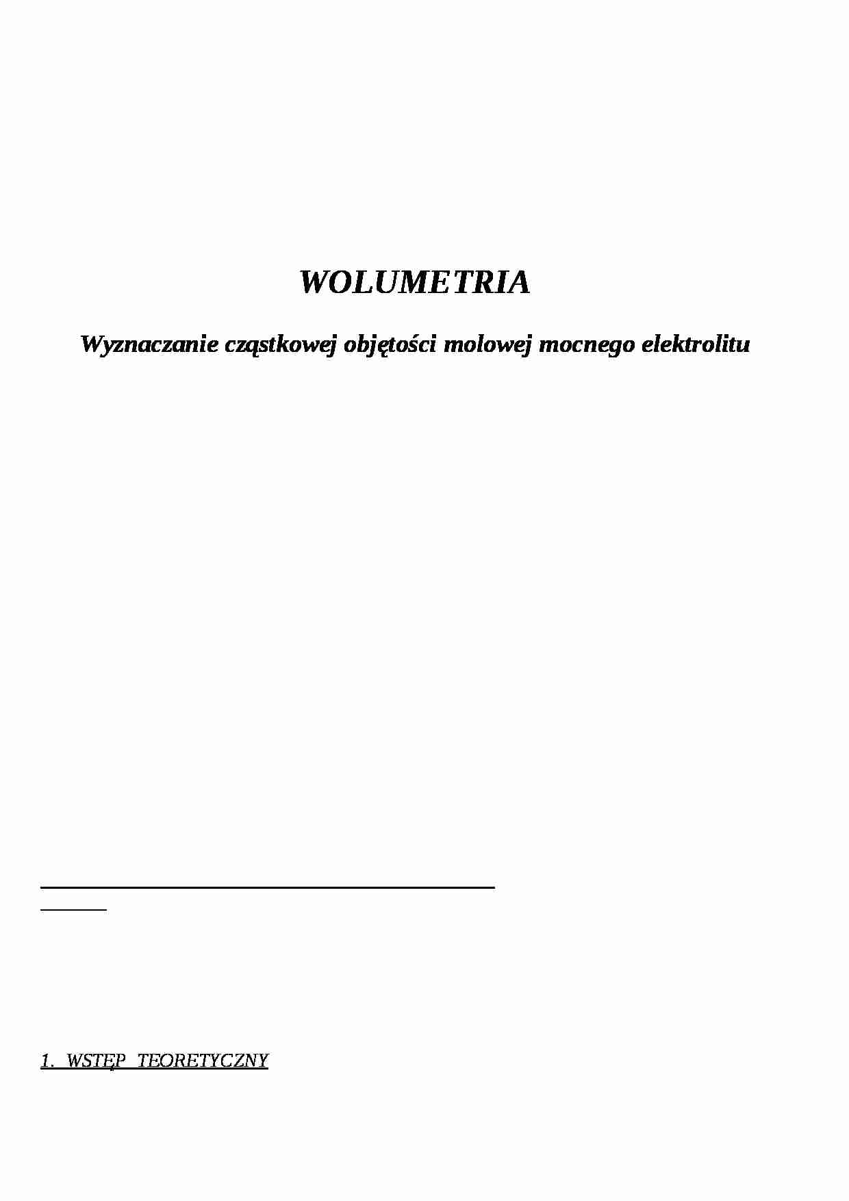 Wolumetria-wyznaczanie cząstkowej objętości - strona 1