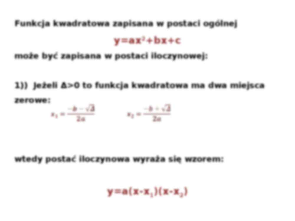 Postać iloczynowa funkcji kwadratowej - strona 3