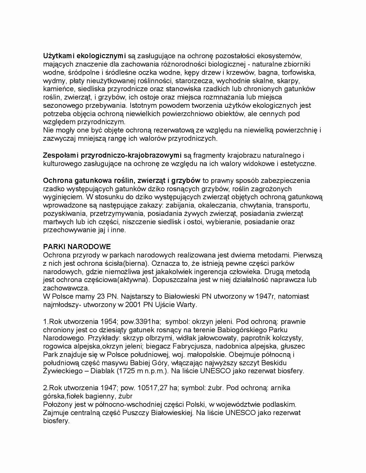 Użytki ekologiczne w Polsce - strona 1