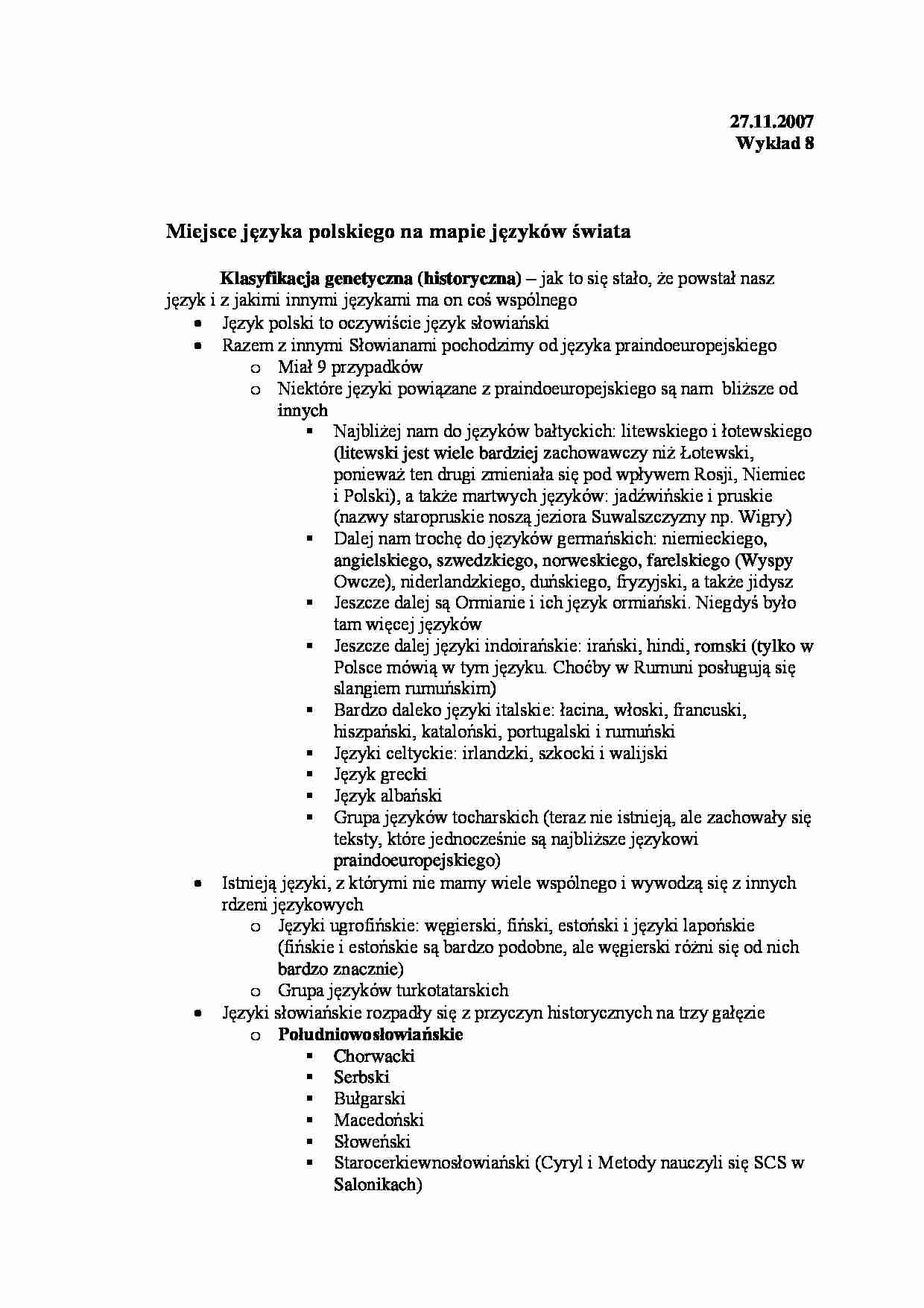 Miejsce języka polskiego na mapie języków świata - strona 1
