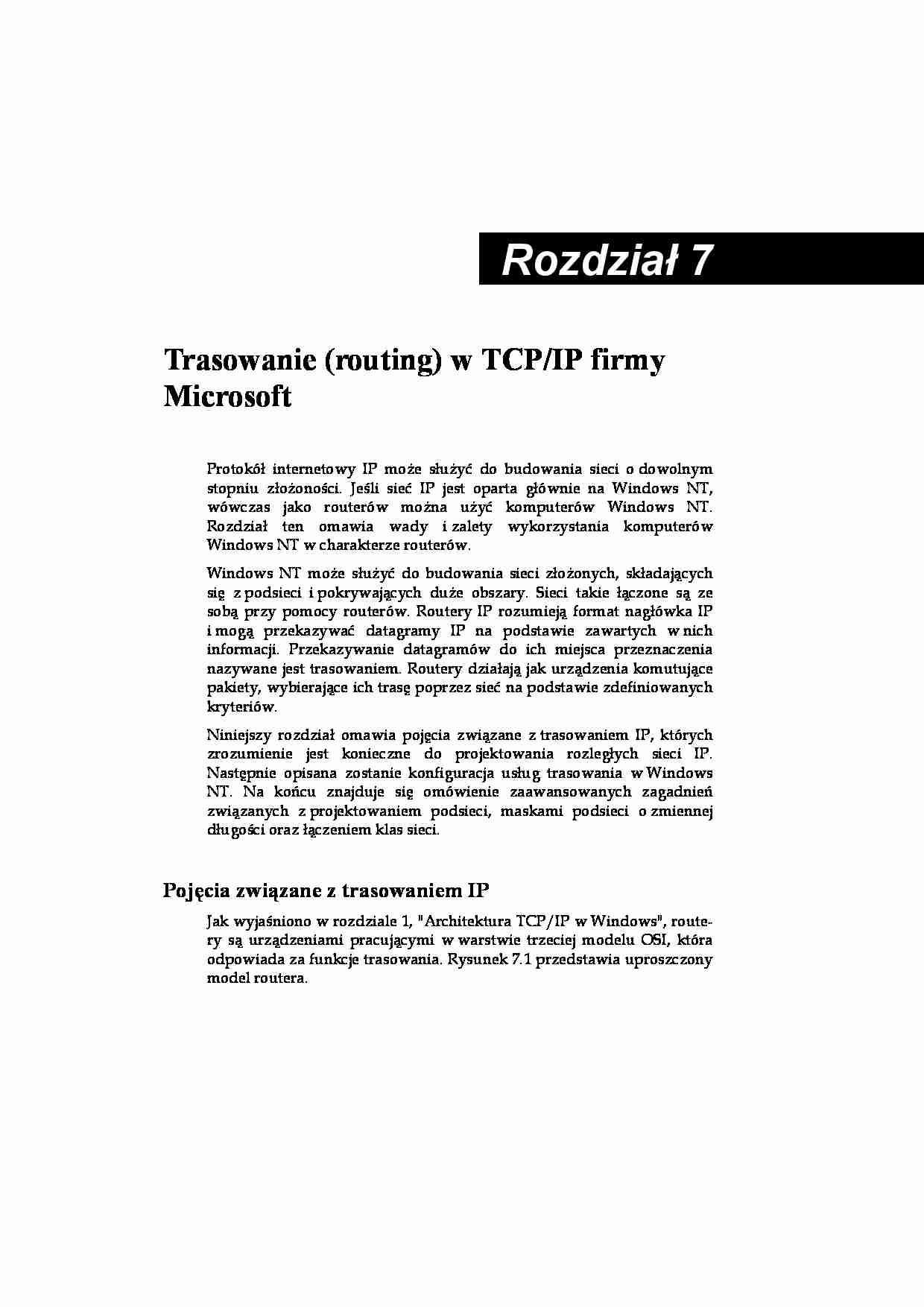 Architektura TCP IP w Windows 7 - strona 1
