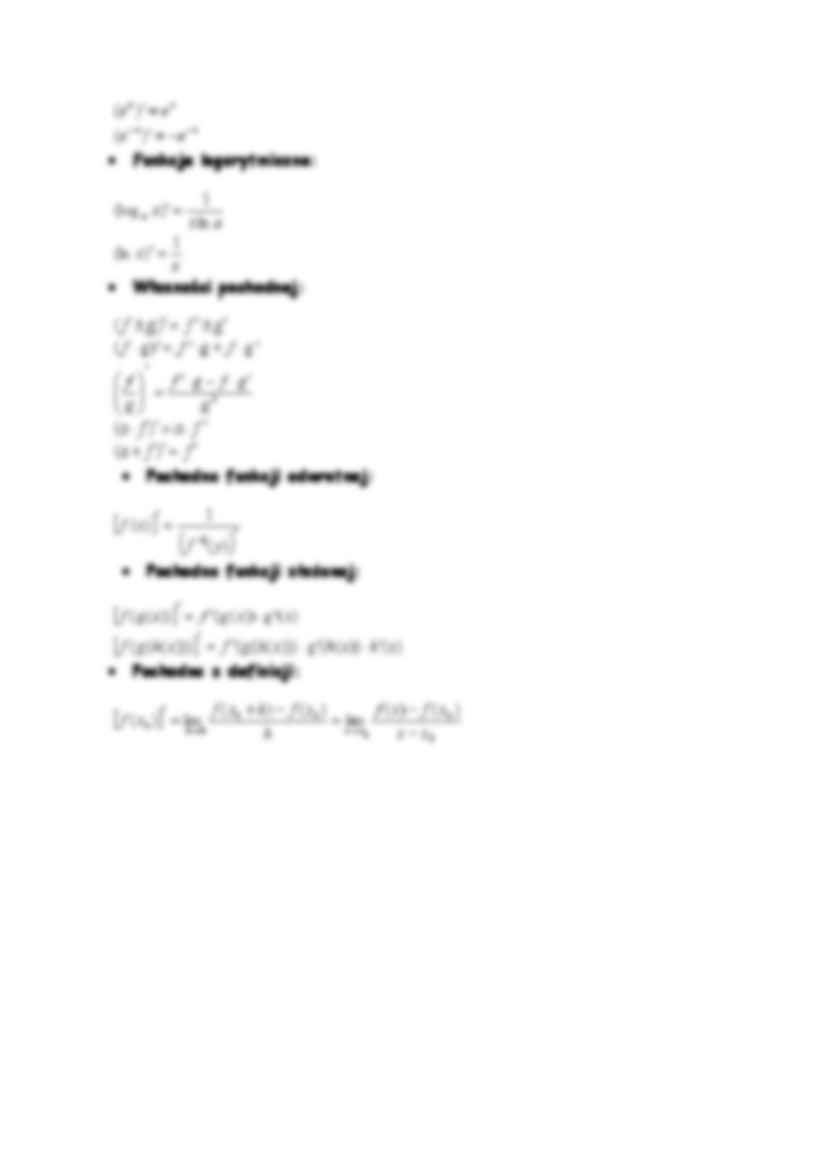Pochodne - wzory matematyczne - strona 2