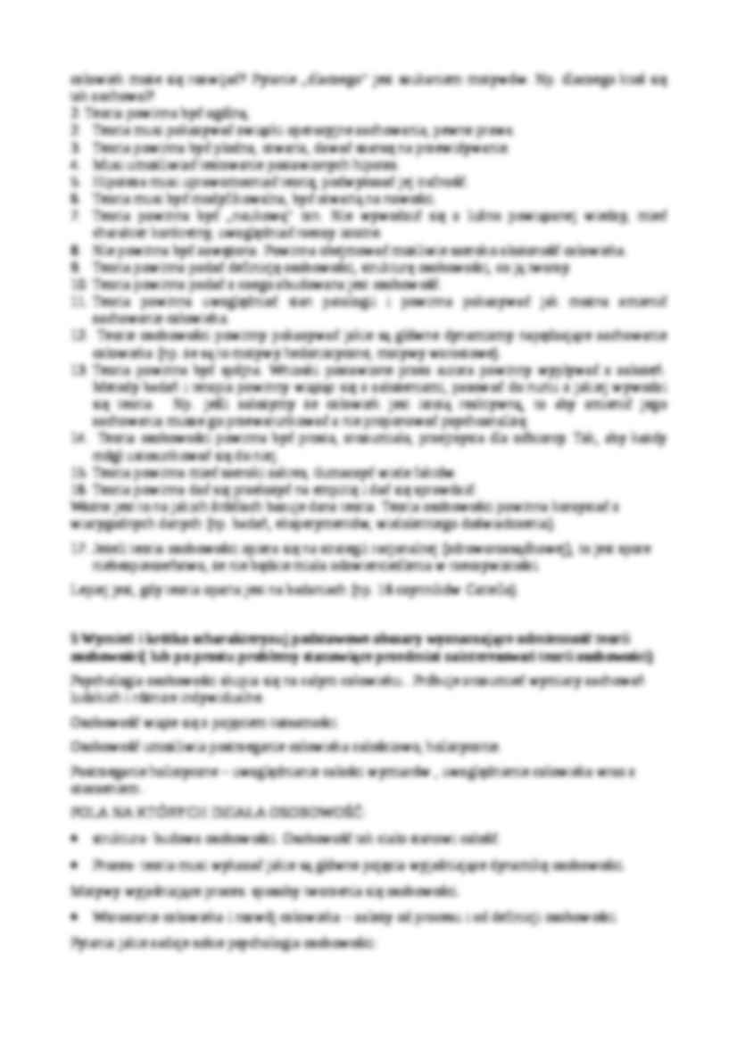 Cele i zadania psychologii osobowości  - strona 2