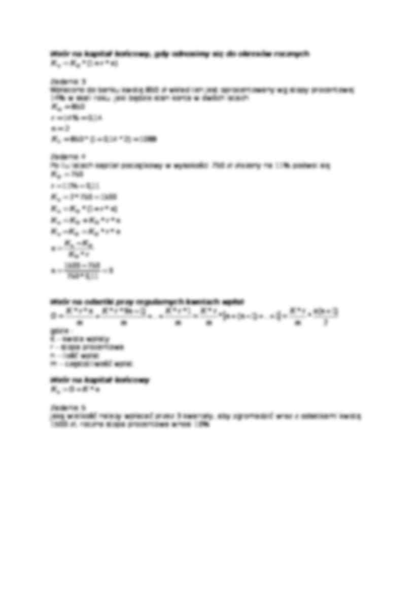 Matematyka finansowa - wzory i zadania z rozwiązaniami - strona 2