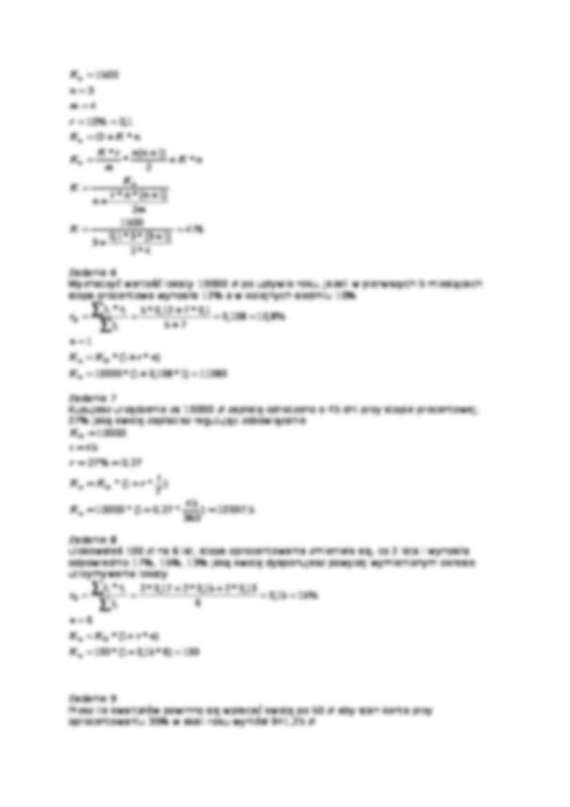 Matematyka finansowa - wzory i zadania z rozwiązaniami - strona 3