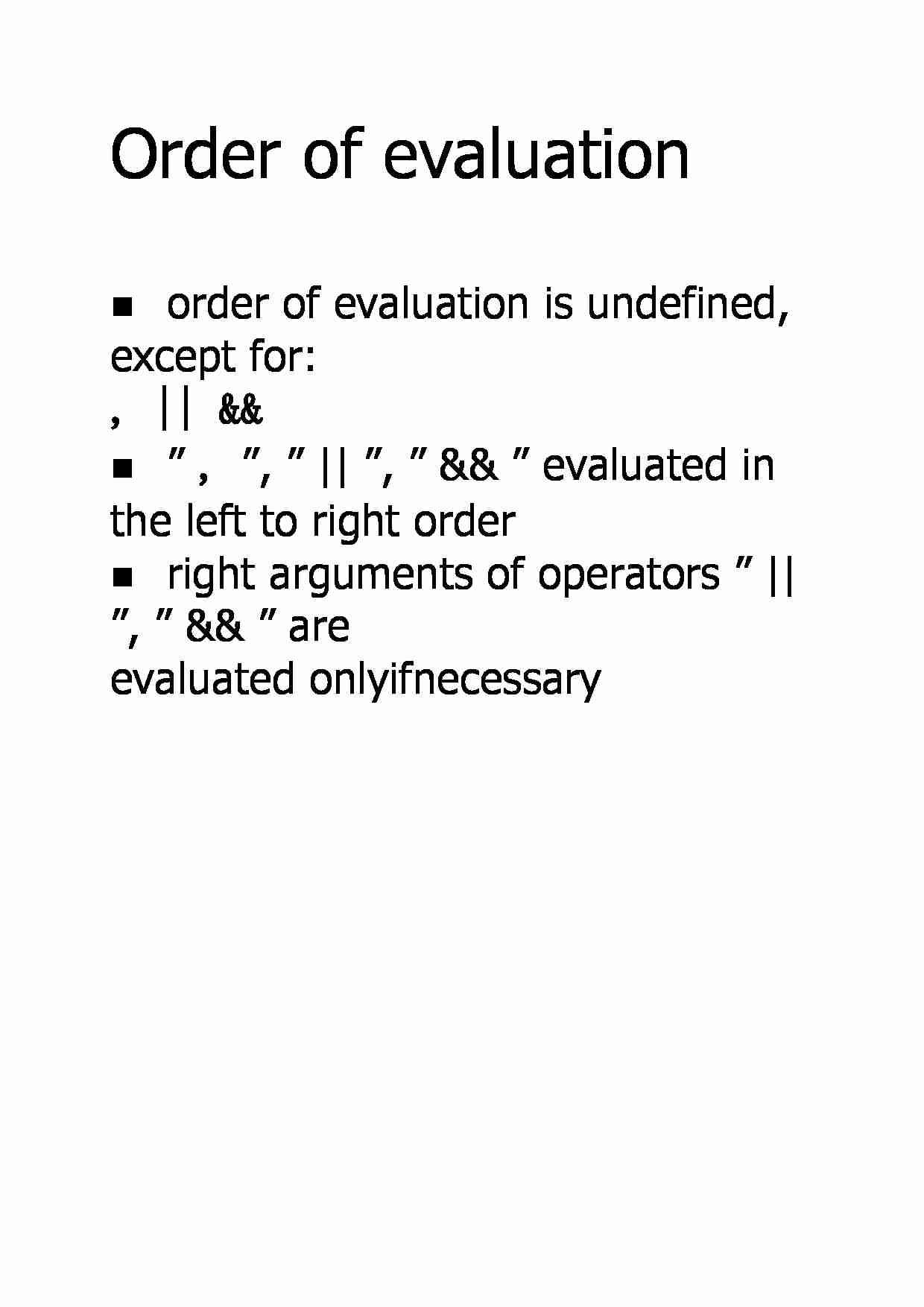 Order of evaluation - strona 1