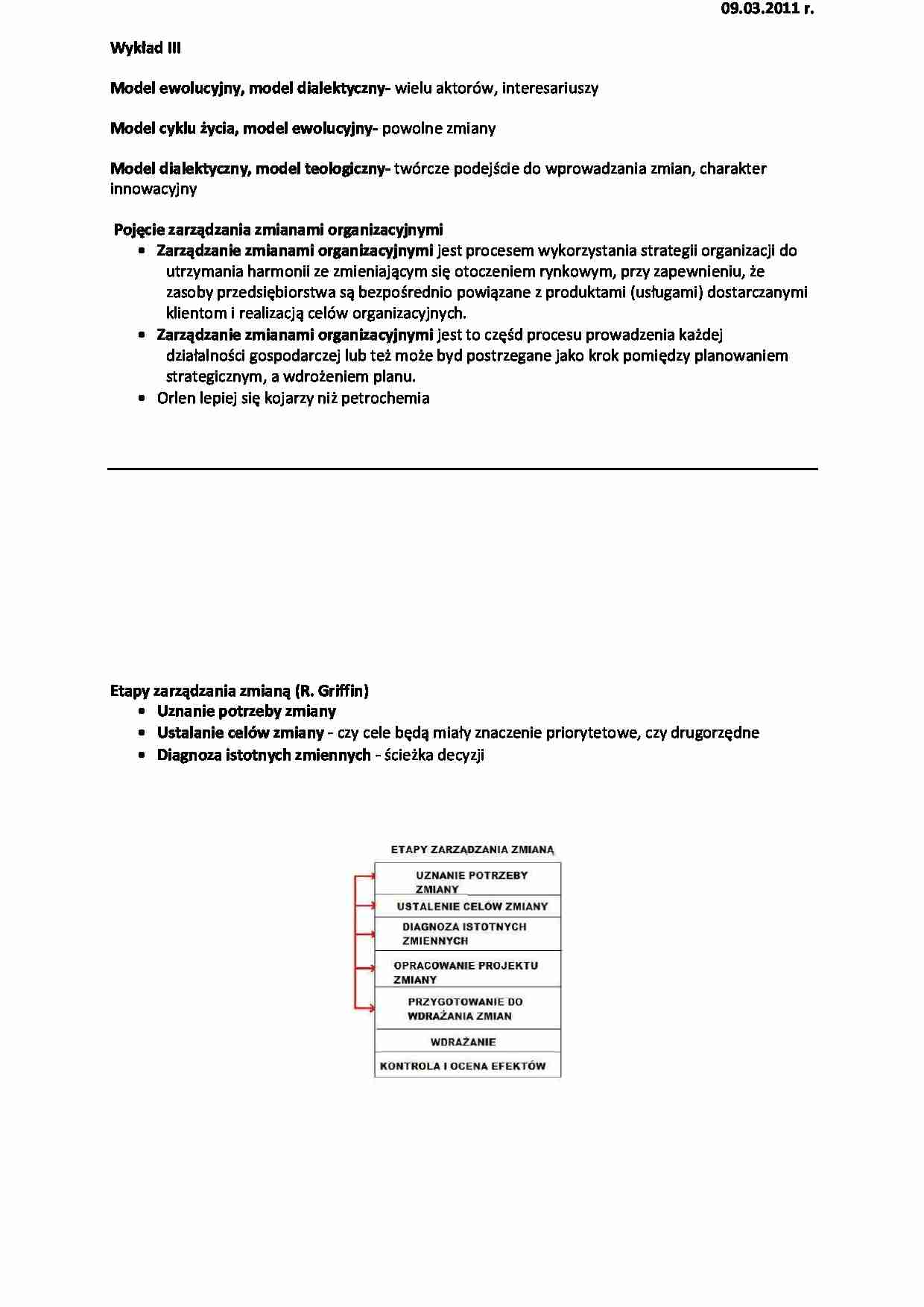 Zarządzanie zmianami -wykład - strona 1