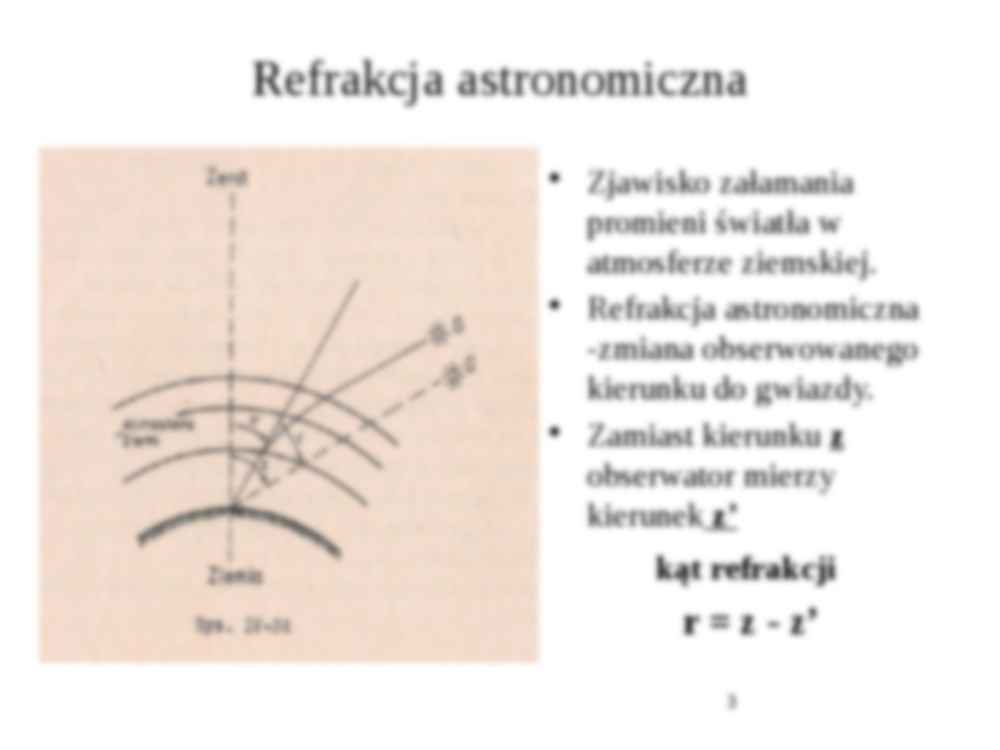 Geodezja - Wyklad: Redukcje współrzędnych astronomicznych - strona 3