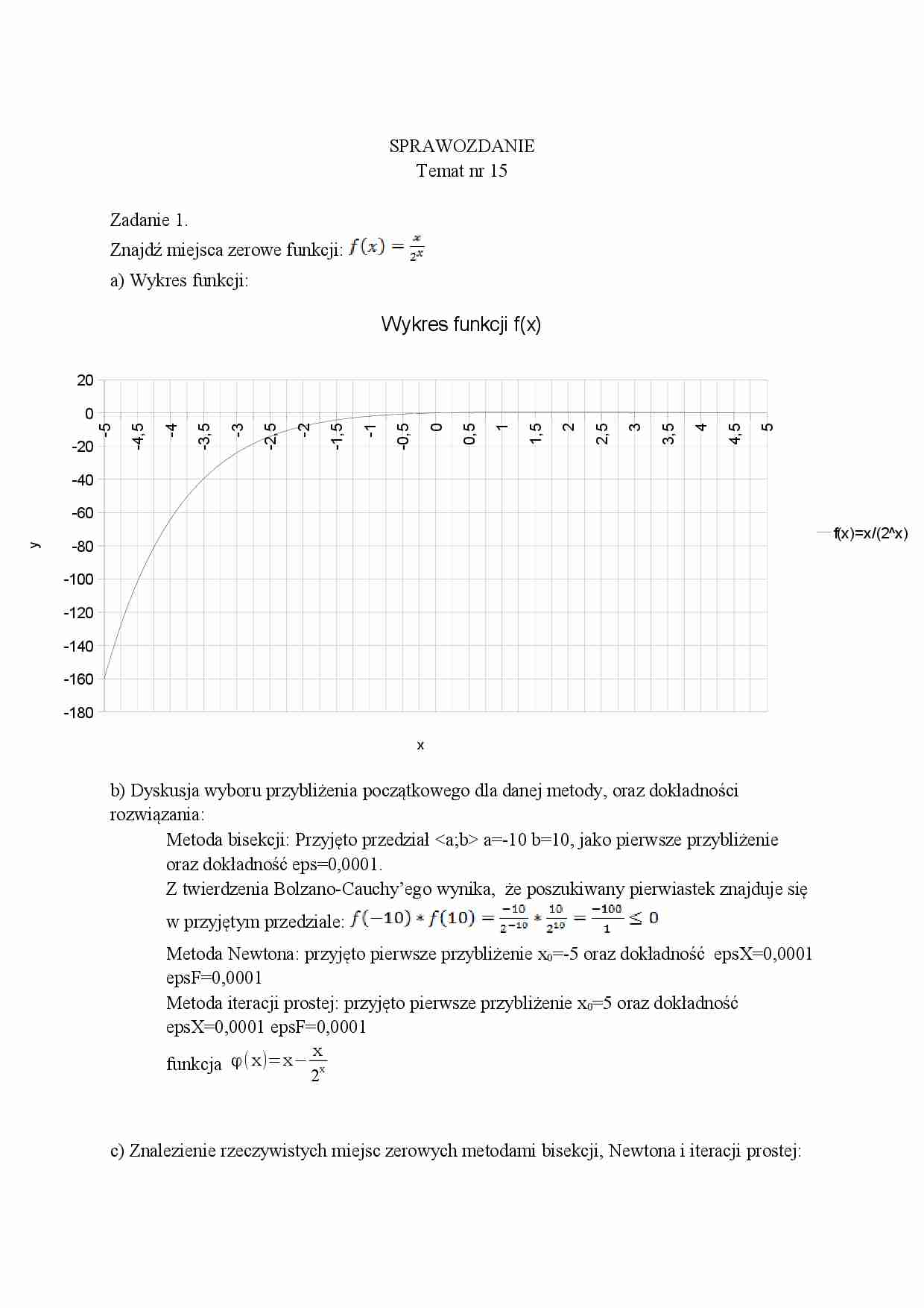 Miejsca zerowe funkcji - strona 1