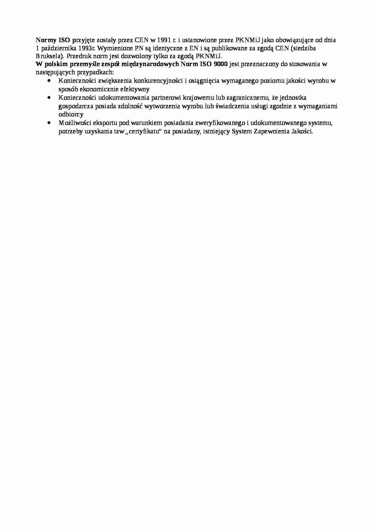 Normy ISO-opracowanie - strona 1