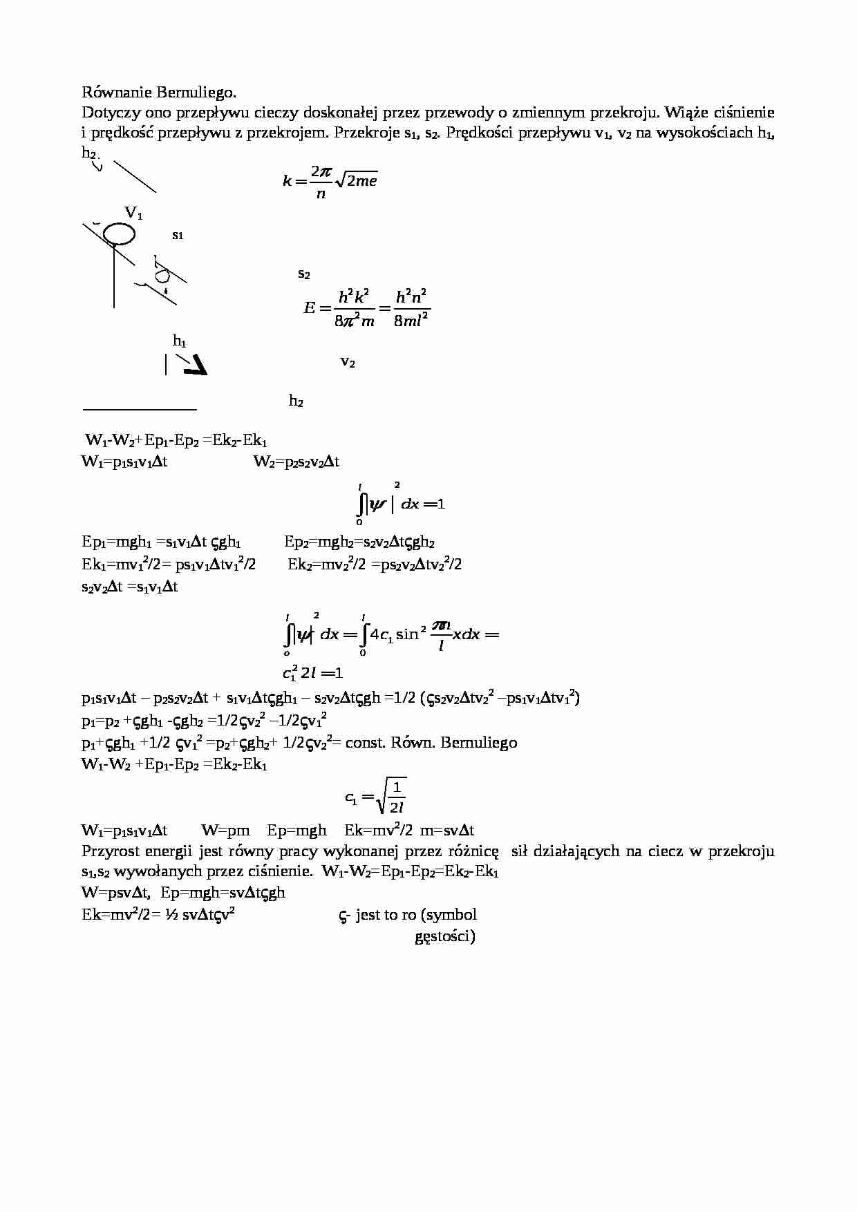 Równanie Bernuliego-opracowanie - strona 1