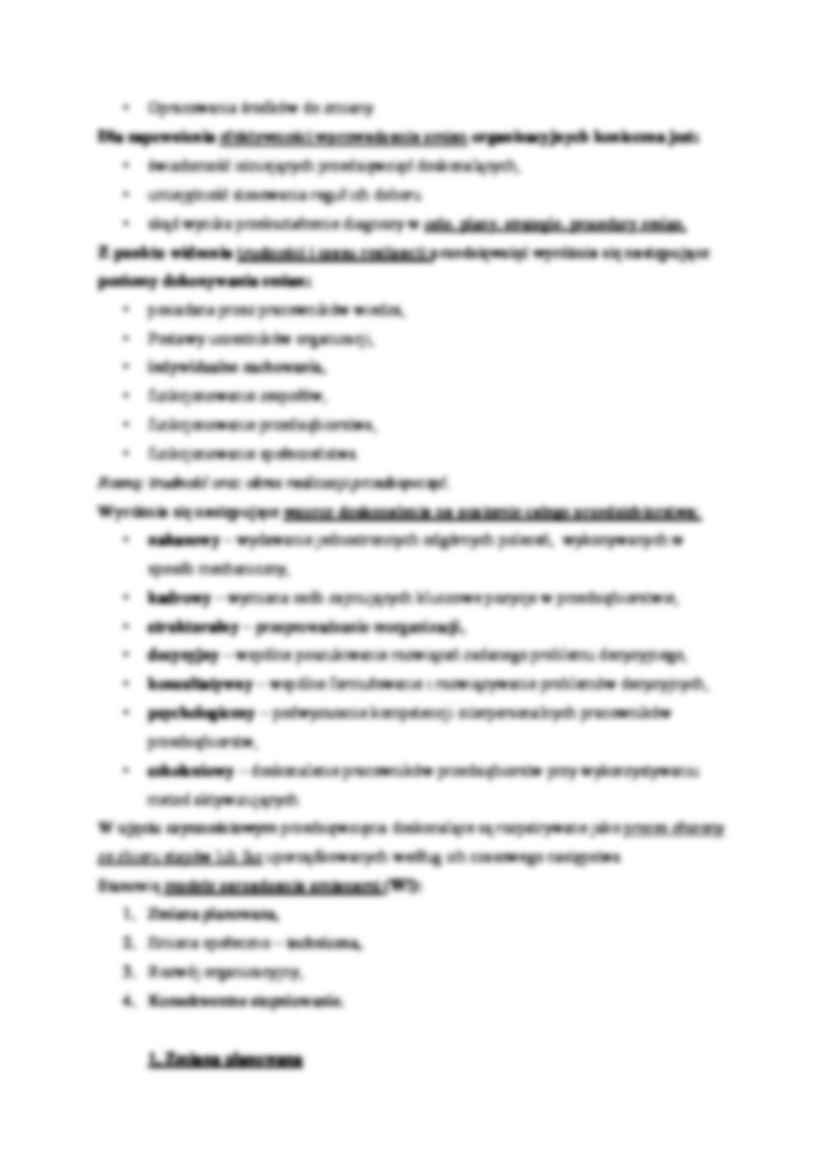 Metody zarządzania wprowadzaniem zmian - wykład (sem. VI) - strona 2