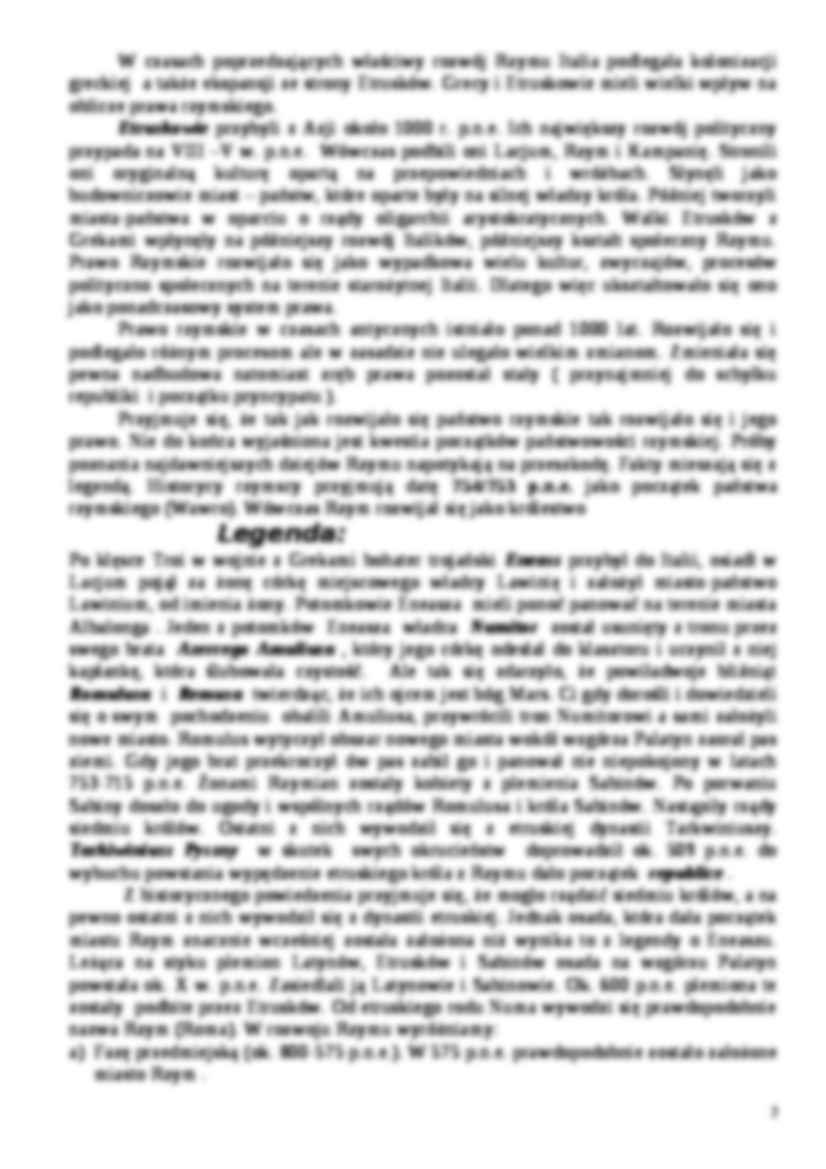 Geneza prawa rzymskiego - omówienie - strona 2