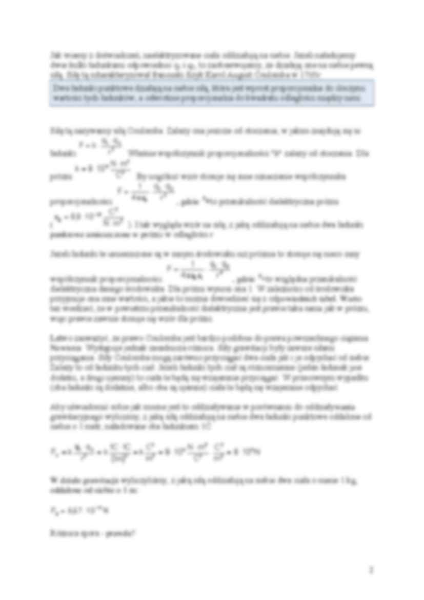 Elektrostatyka - Ładunek elektryczny - prawo Coulomba  - strona 2