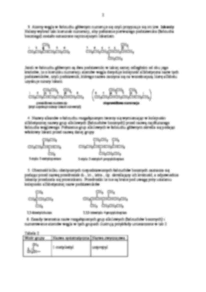 Nazewnictwo klas związków organicznych - wykład - strona 2