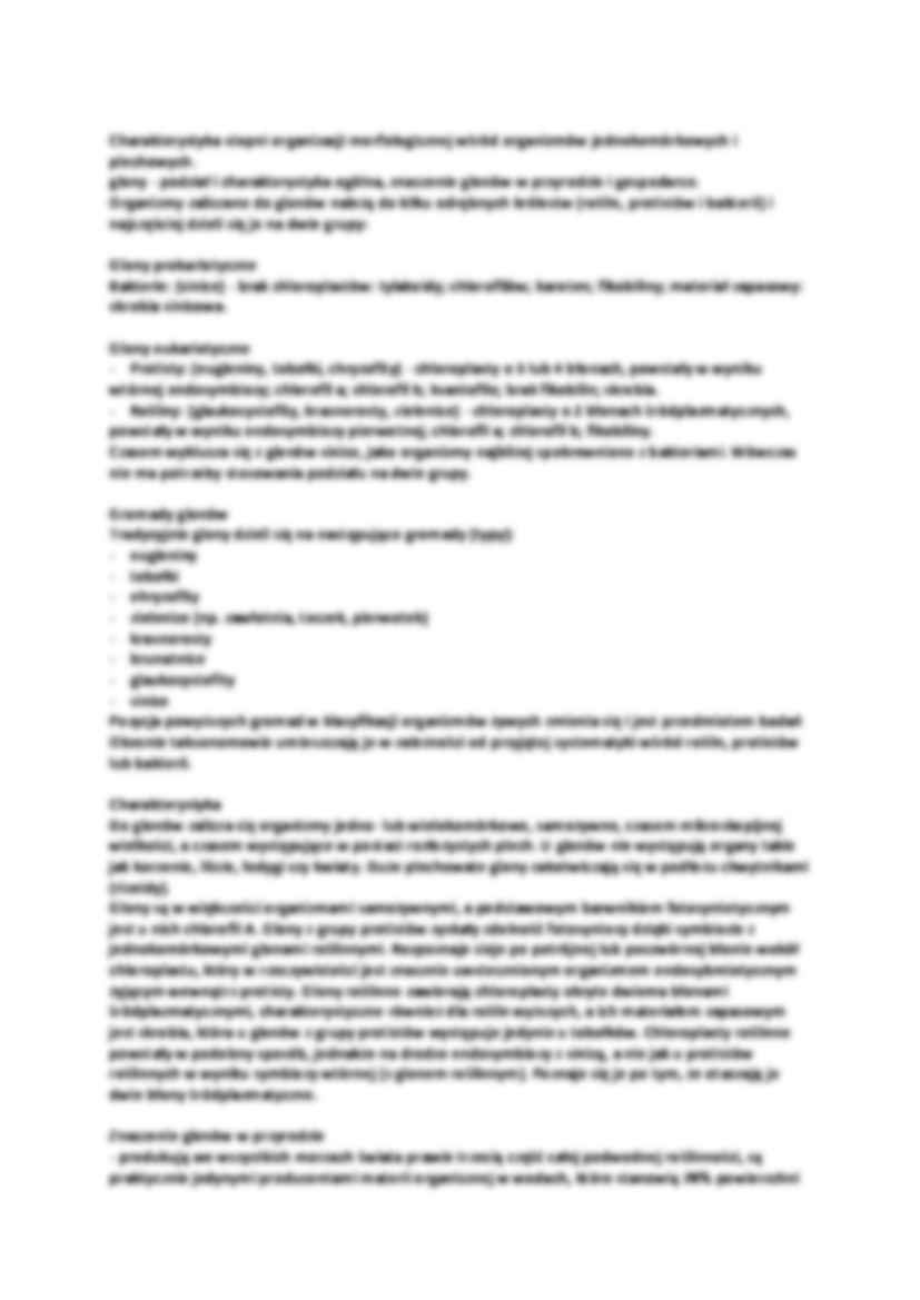 Ćwiczenia - systematyka organizmów żywych- sinice protista i glony - strona 2