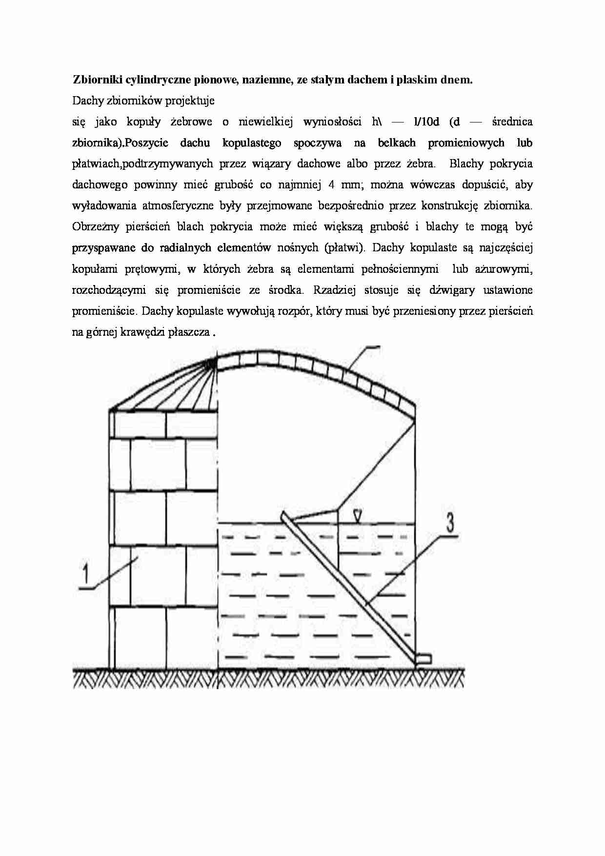 Zbiorniki cylindryczne pionowe - omówienie  - strona 1