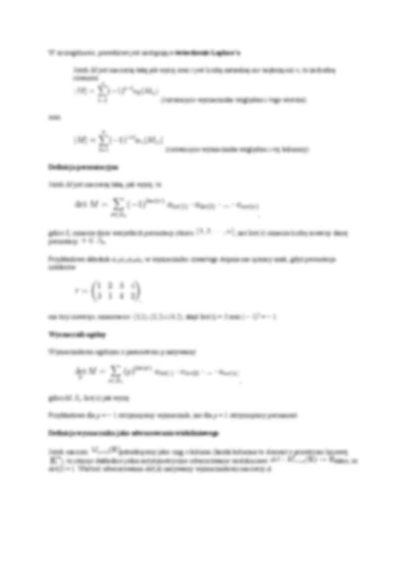 Matematyka - wyznaczniki - omówienie  - strona 2