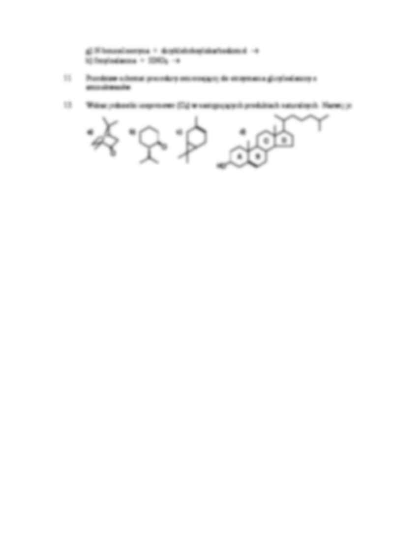 Chemia organiczna - ćwiczenia, lista XIV - strona 2