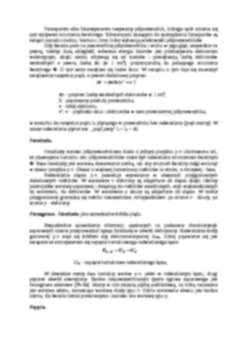 Badanie wewnętrznego zjawiska fotoelektrycznego - ćwiczenia - strona 3