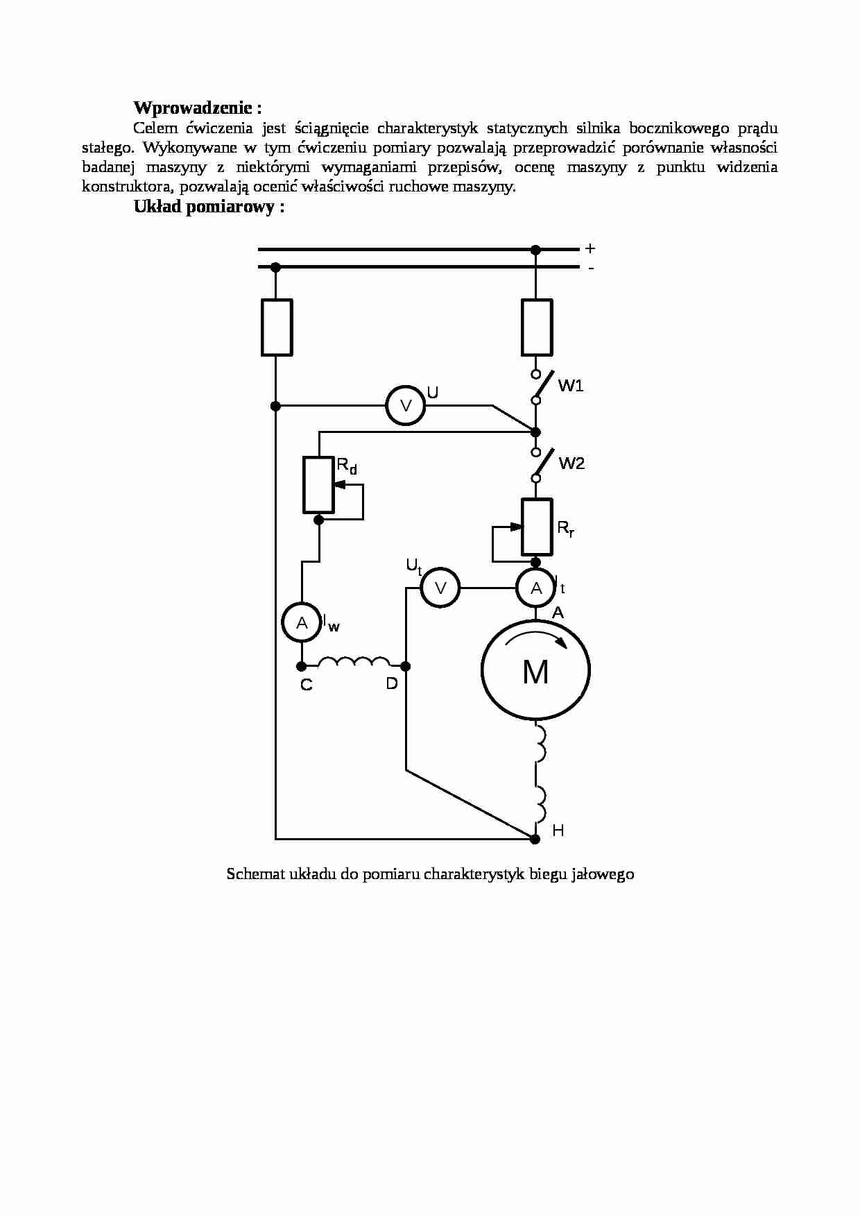 Silnika bocznikowego prądu stałego-opracowanie - strona 1
