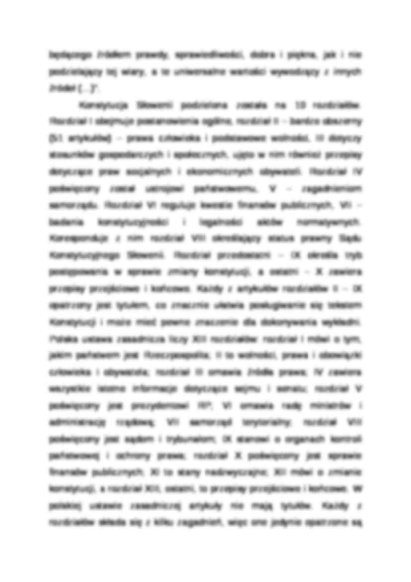 Wykład - analiza porównawcza Konstytucji Polski i Słowenii - strona 2