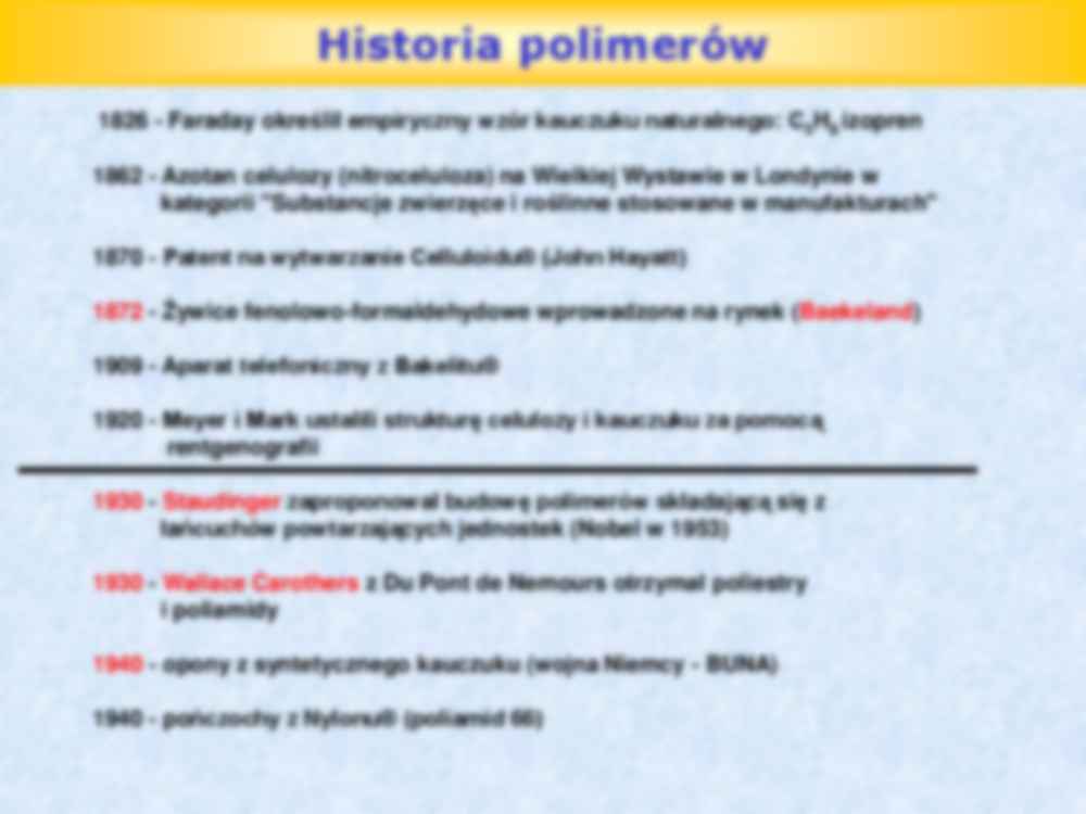Podstawy chemii polimerów i biopolimerów- prezentacja - strona 3