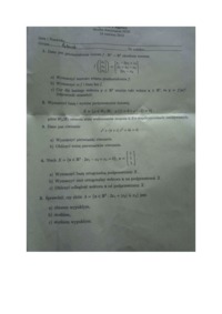 Egzamin - algebra