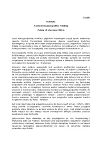 Uchwała w sprawie kooperacji i aktywizacji działań polskich organów administracji państwowej