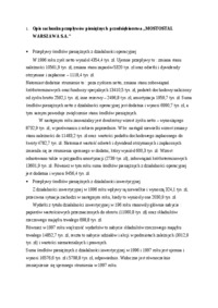 Analiza rachunu przepływów pieniężnych przedsiębiorstwa Mostostal Warszawa S. A.-opracowanie