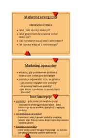 Marketing - podstawowe pojęcia - Koncepcja marketingowa