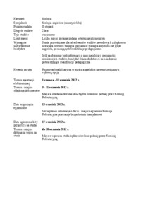 Kryteria przyjęć II stopnia, filologia angielska nauczycielska, Uniwersytet Pedagogiczny, Kraków