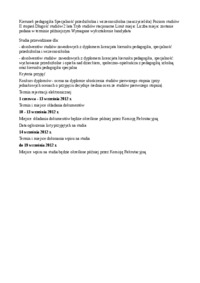 Kryteria przyjęć II stopnia, pedagogika, specjalność przedszkolna i wczesnoszkolna (nauczycielska), Uniwersytet Pedagogiczny, Kraków