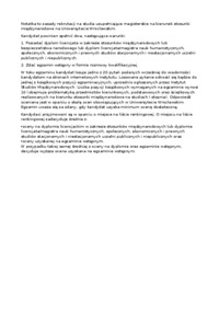 Zasady rekrutacji na studia II stopnia- stosunki międzynarodowe- Uniwersytet Wrocławski