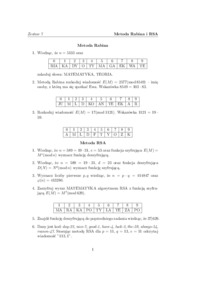 Metoda Rabina i RSA pytania algebra cz 7