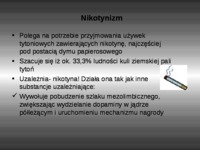 Nikotynizm- prezentacja