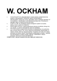 William Ockham - charakterystyka