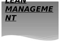 Lean management - prezentacja