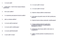 Pytania na egzamin z Auditora ISO 9001