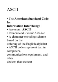 ASCII - omówienie zagadnienia 