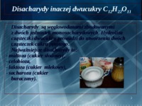 Disacharydy - dwucukry, hydroliza sacharozy, próba Trommera