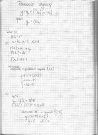 Matematyka ćwicenia-równanie stycznej i ekstrema