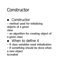 Constructor - When to define it