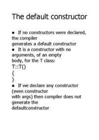 The default constructor