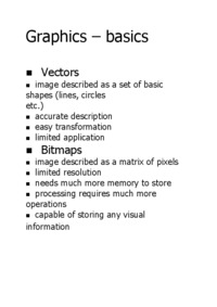 Basics of graphics