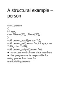 A structural example _ person