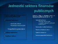 Jednostki sektora finansow publicznych