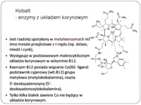 Metabolizm i toksycznośc kobaltu