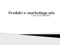 Produkt w marketingu mix - prezentacja na ćwiczenia z podstaw marketingu